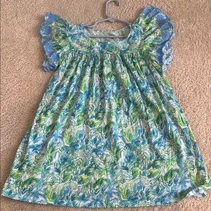 Lilly Pulitzer Blue and Green Kids Casual Dress